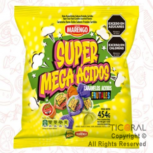 CARAMELO SUPER MEGA ACIDOS 70 UNIDADES 454 GR x 1